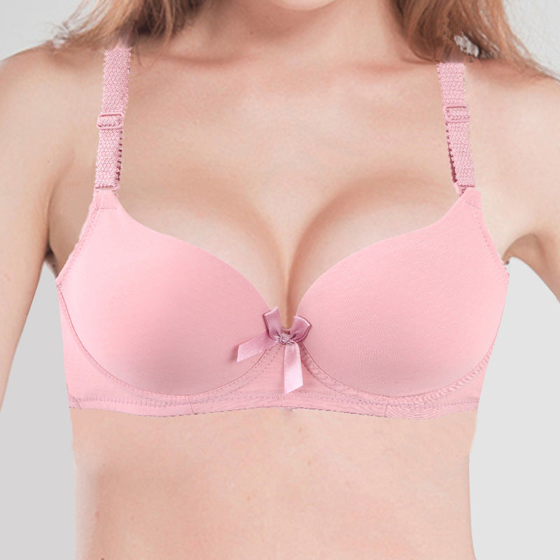 Factory Direct Sales European and American Foreign Trade Sexy Underwear Solid Color Glossy One-Piece Seamless Bra Large Size Women's Bra Explosion