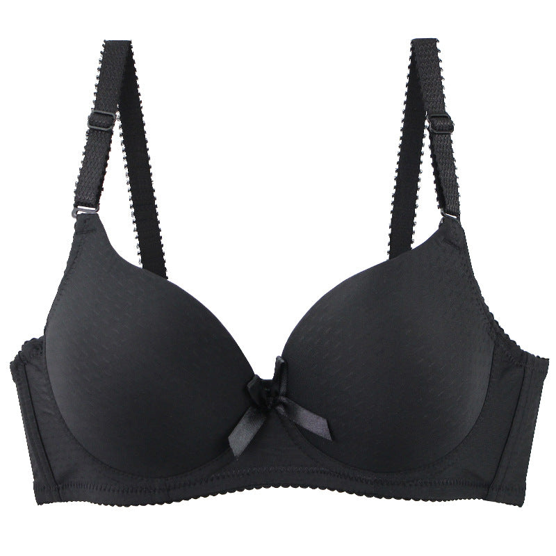 Factory Direct Sales European and American Foreign Trade Sexy Underwear Solid Color Glossy One-Piece Seamless Bra Large Size Women's Bra Explosion