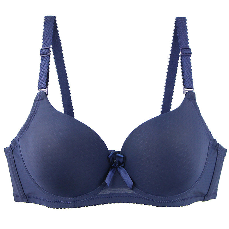 Factory Direct Sales European and American Foreign Trade Sexy Underwear Solid Color Glossy One-Piece Seamless Bra Large Size Women's Bra Explosion