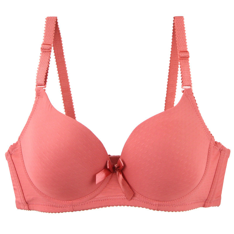 Factory Direct Sales European and American Foreign Trade Sexy Underwear Solid Color Glossy One-Piece Seamless Bra Large Size Women's Bra Explosion