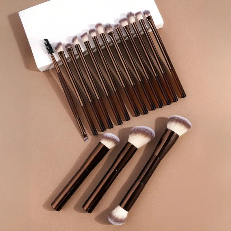 20-piece Makeup Brush Set Foundation Concealer Powder Eyeshadow Blush Brush Mushroom Head Blending Face Beauty Makeup Tools
