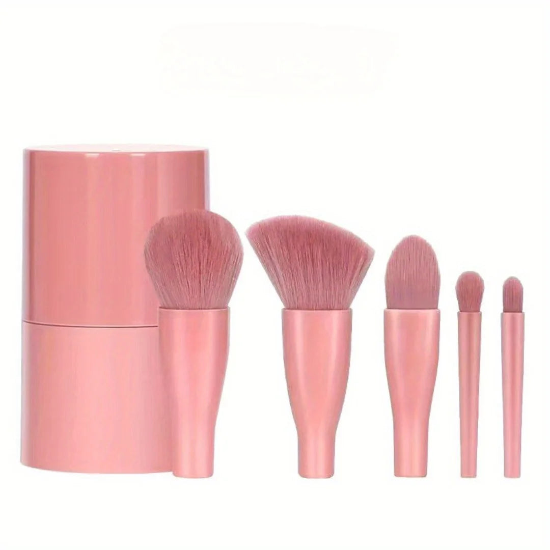 5Pcs/set Makeup Brushes Box Set for Women Powder Foundation Blusher Contour Eyeshadow Brow Lashes Cosmetic Brushes Beauty Tools