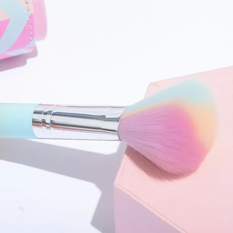 Color 10 Piece Set Makeup Brush Set Beauty Tools Eyeliner Concealer Powder Foundation Eyeshadow Gradient Fashion Makeup Brush