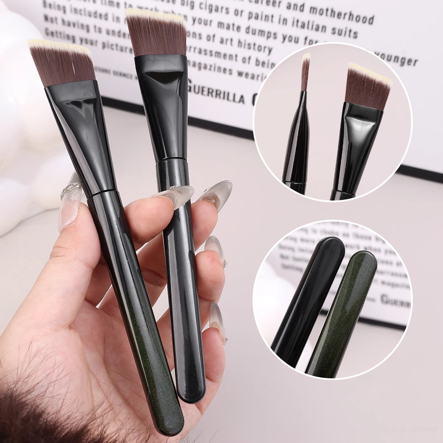 Ultra-Thin Liquid Foundation Brush Professionnal Blade Contour Cream Makeups Tools Soft Flat Beauty Cosmetics Brushes