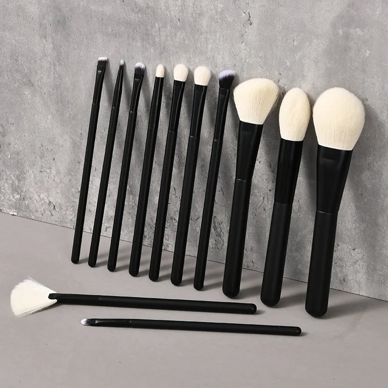 Makeup Brush Set - 12/18Pcs Natural Hair Foundation Eyeshadow Blending Brush Professional Eco-Friendly Beauty Tools