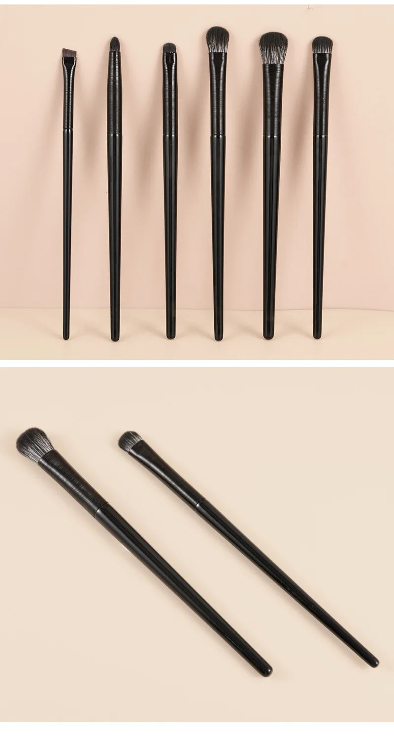 Natural Eye Makeup Brushes Set Eyeshadow Brush Eyebrow Contour Eyeliner Brush Women Eyes Cosmetic Blending Detail Make Up Tools