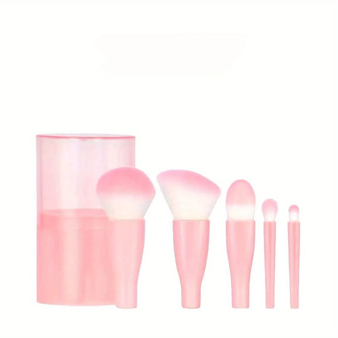 5Pcs/set Makeup Brushes Box Set for Women Powder Foundation Blusher Contour Eyeshadow Brow Lashes Cosmetic Brushes Beauty Tools