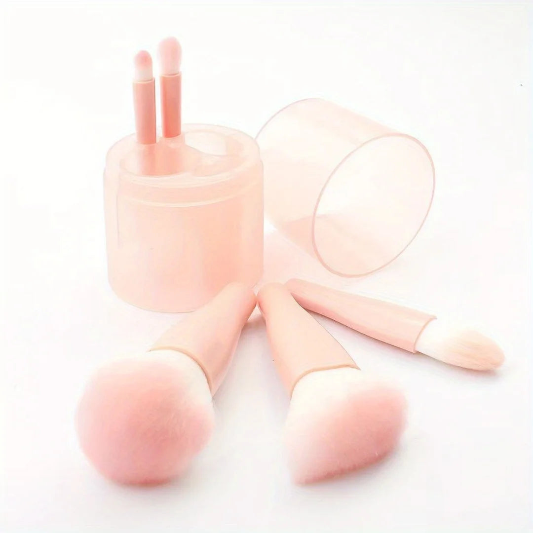 5Pcs/set Makeup Brushes Box Set for Women Powder Foundation Blusher Contour Eyeshadow Brow Lashes Cosmetic Brushes Beauty Tools
