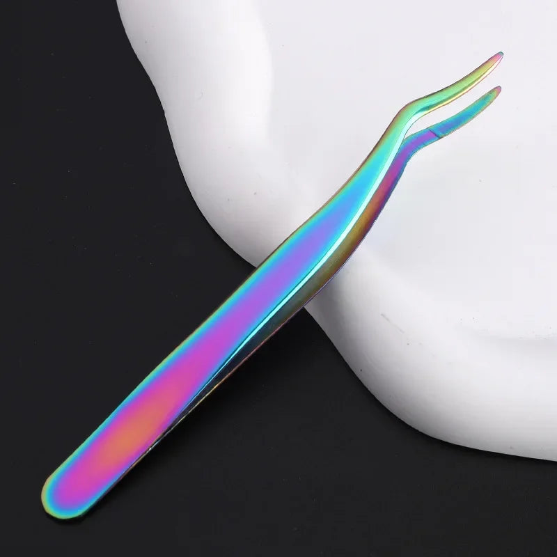 Eyelash Curler Beauty Tools Stainless Steel False Eyelash Aids False Eyelash Tweezers  eyelash tweezers   makeup tools