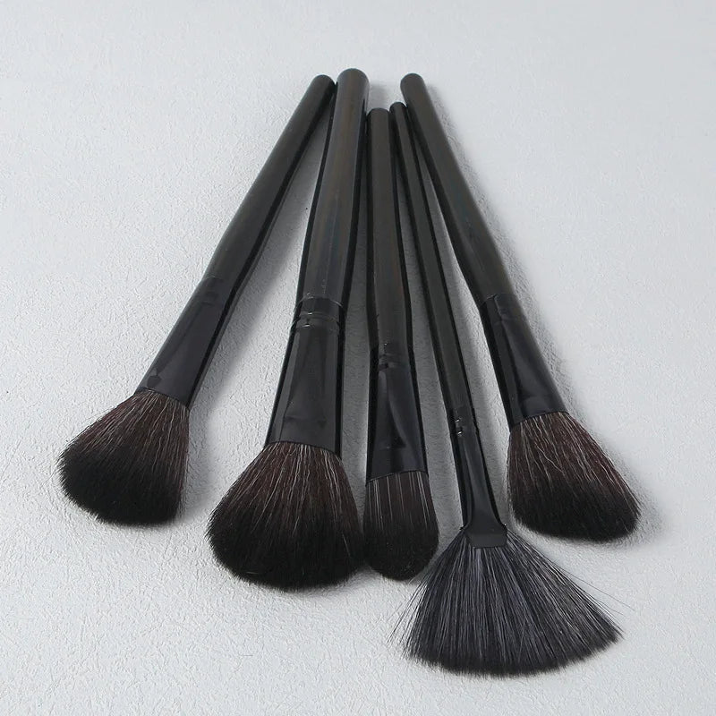 Full Makeup Brushes Set for Beginners Pros Soft Synthetic Powder Blush Contour Eyeshadow Brow Tools with Storage Bag Beauty Kit