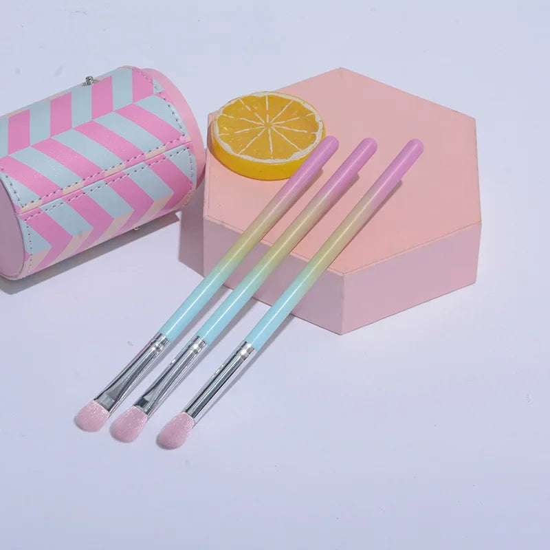Color 10 Piece Set Makeup Brush Set Beauty Tools Eyeliner Concealer Powder Foundation Eyeshadow Gradient Fashion Makeup Brush