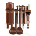 17pcs Makeup Tools Including Foundation Brush Blush Brush Loose Powder Brush Eyeshadow Brush Eyelash Brush Eyelash Brush Eyebrow