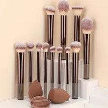 20-piece Makeup Brush Set Foundation Concealer Powder Eyeshadow Blush Brush Mushroom Head Blending Face Beauty Makeup Tools