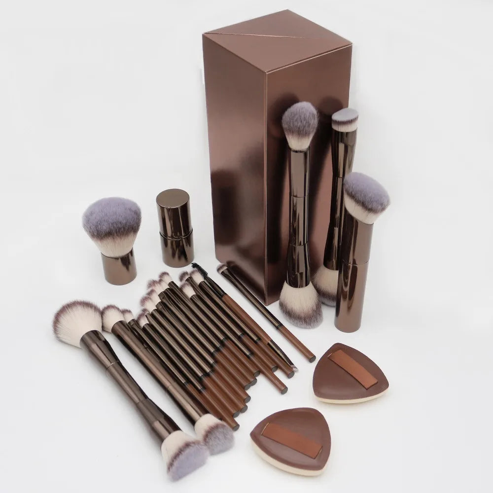 20-piece Makeup Brush Set Foundation Concealer Powder Eyeshadow Blush Brush Mushroom Head Blending Face Beauty Makeup Tools