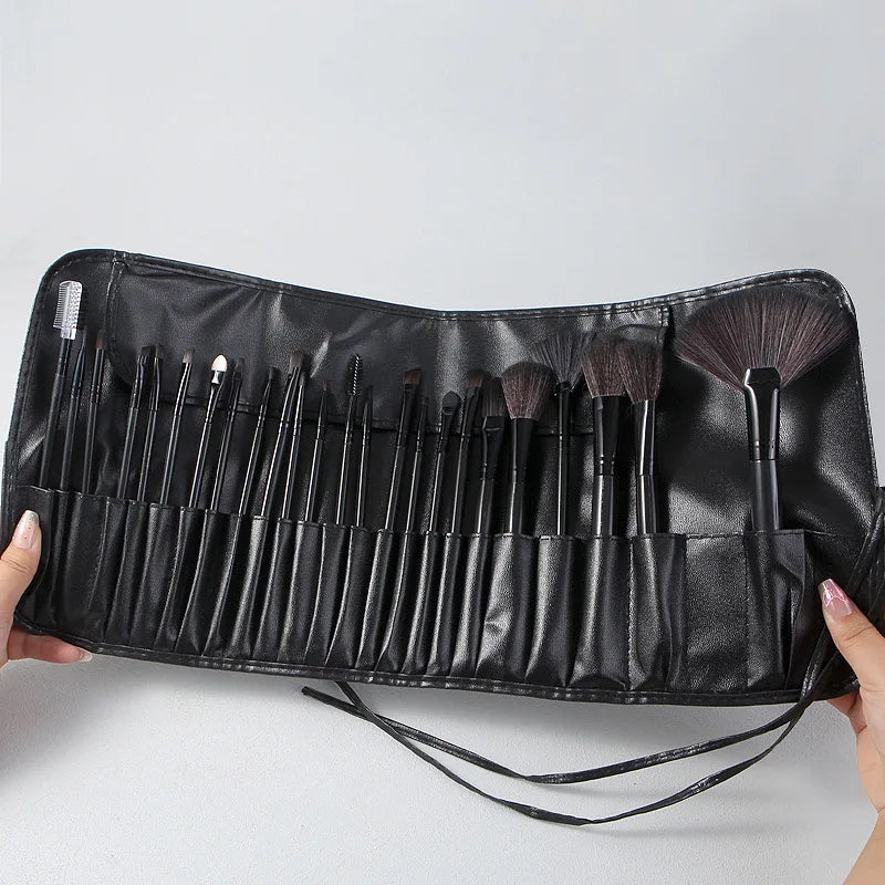 Full Makeup Brushes Set for Beginners Pros Soft Synthetic Powder Blush Contour Eyeshadow Brow Tools with Storage Bag Beauty Kit