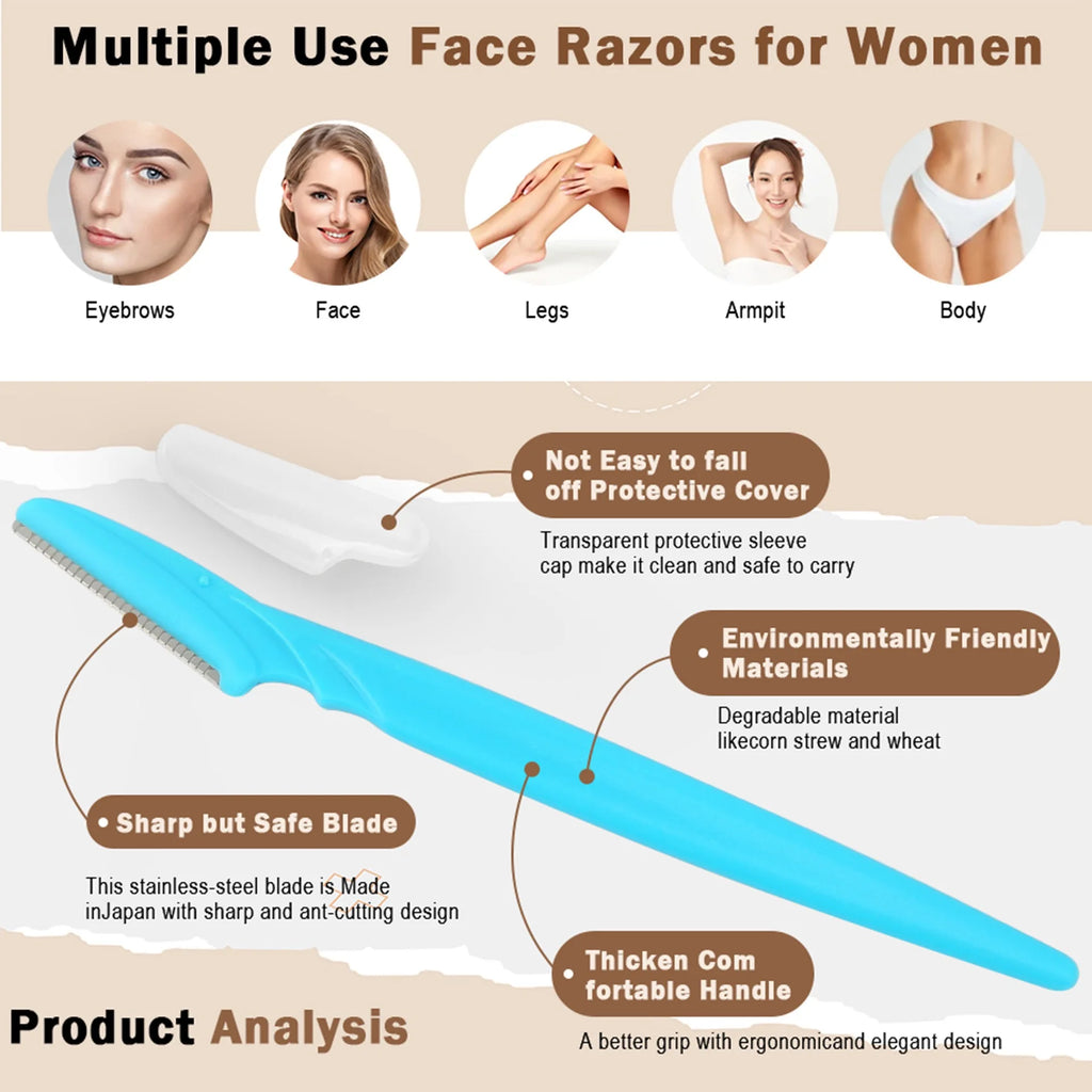 Eyebrow Trimmer Makeup Beauty Tools Safe Eye Brow Razor Face Body Hair Removal Shaver Blades Woman Eyebrows Shaping Knife