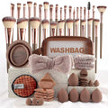56pcs All-In-One Beauty Tools Set Complete Facial Care Makeup Kit Application Removal Use Home Professional Makeup Station