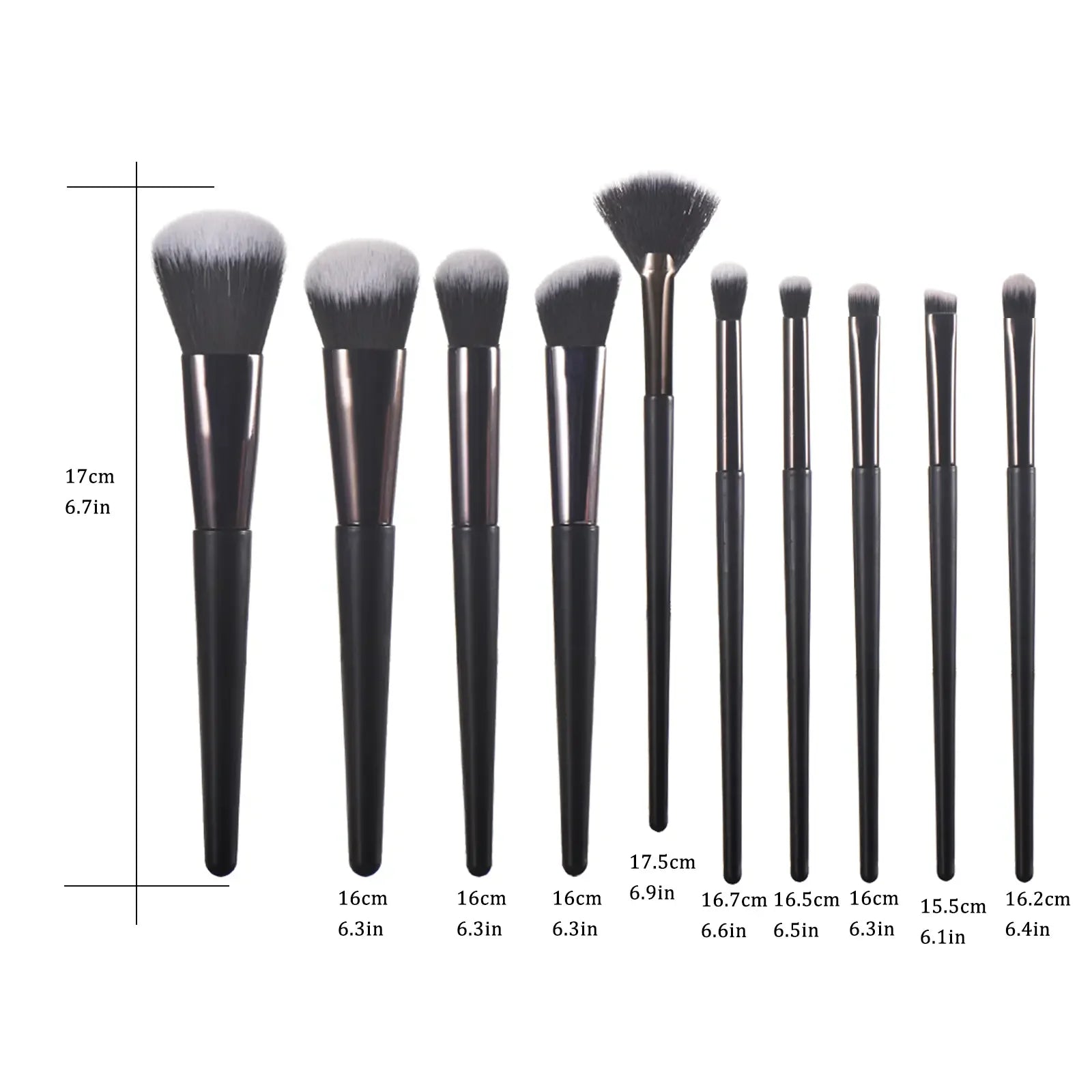 makeup brush set, including foundation, contouring, eyeshadow, eyeliner, eyebrow brush and other makeup tools