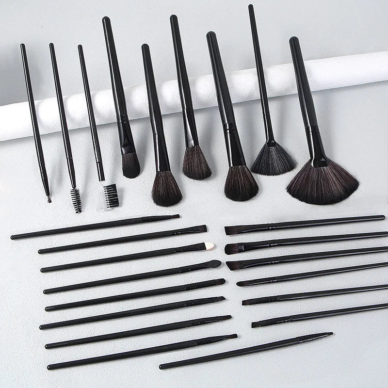 Full Makeup Brushes Set for Beginners Pros Soft Synthetic Powder Blush Contour Eyeshadow Brow Tools with Storage Bag Beauty Kit