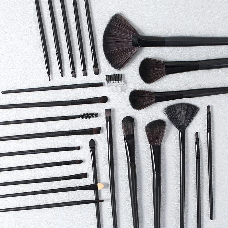 Full Makeup Brushes Set for Beginners Pros Soft Synthetic Powder Blush Contour Eyeshadow Brow Tools with Storage Bag Beauty Kit