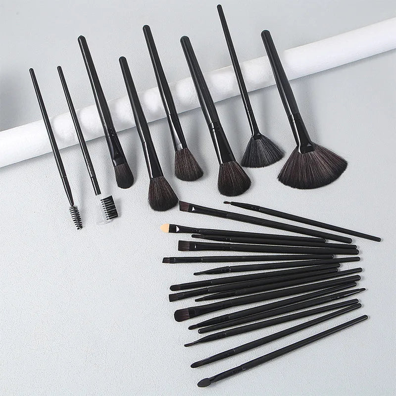 Full Makeup Brushes Set for Beginners Pros Soft Synthetic Powder Blush Contour Eyeshadow Brow Tools with Storage Bag Beauty Kit