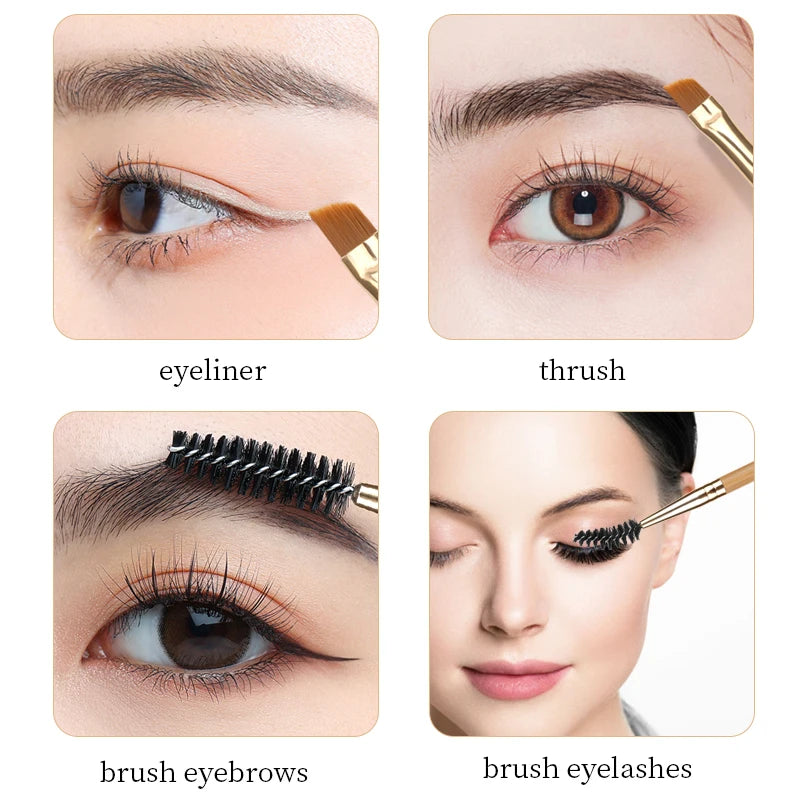 5 Pcs Eyeshadow Makeup Brushes Professional Double Ended Eyebrow Brush Comb For Women Cosmetic Beauty Make Up Tools