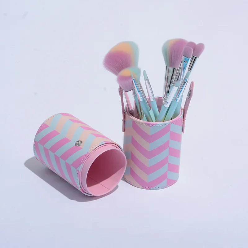 Color 10 Piece Set Makeup Brush Set Beauty Tools Eyeliner Concealer Powder Foundation Eyeshadow Gradient Fashion Makeup Brush