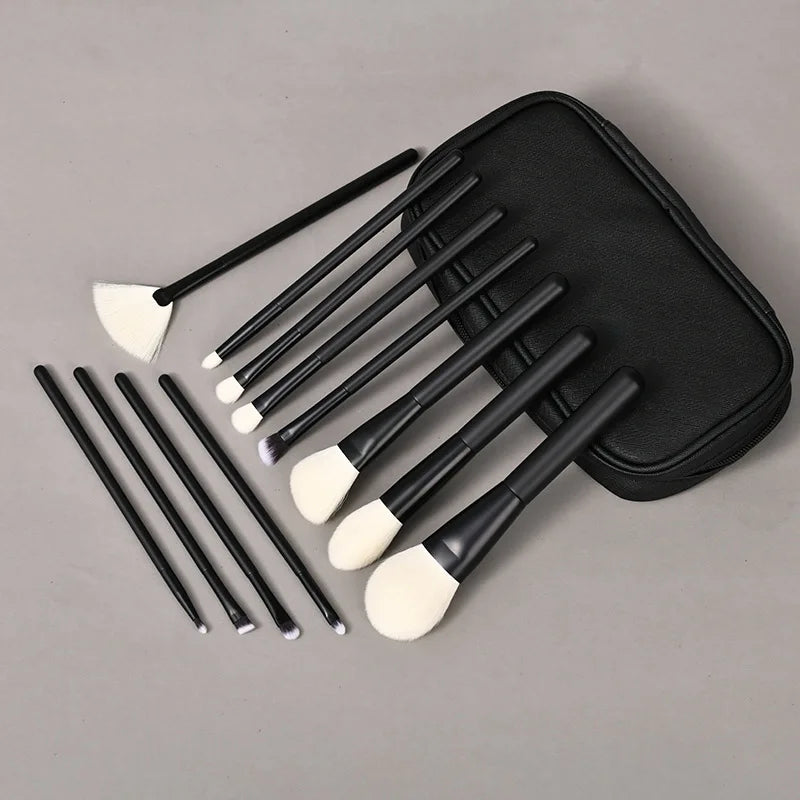 Makeup Brush Set - 12/18Pcs Natural Hair Foundation Eyeshadow Blending Brush Professional Eco-Friendly Beauty Tools