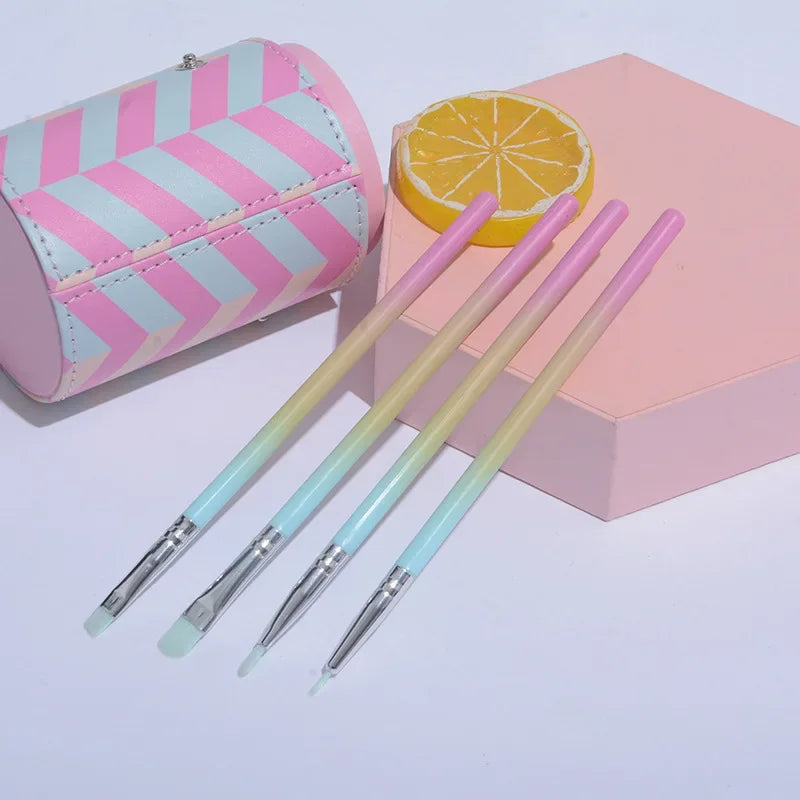 Color 10 Piece Set Makeup Brush Set Beauty Tools Eyeliner Concealer Powder Foundation Eyeshadow Gradient Fashion Makeup Brush