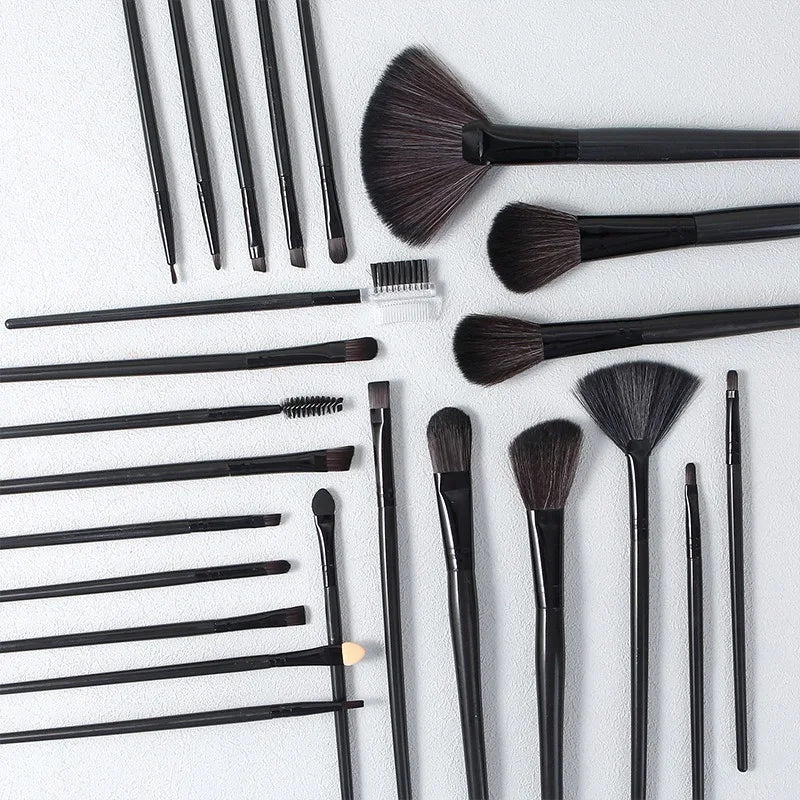 Full Makeup Brushes Set for Beginners Pros Soft Synthetic Powder Blush Contour Eyeshadow Brow Tools with Storage Bag Beauty Kit