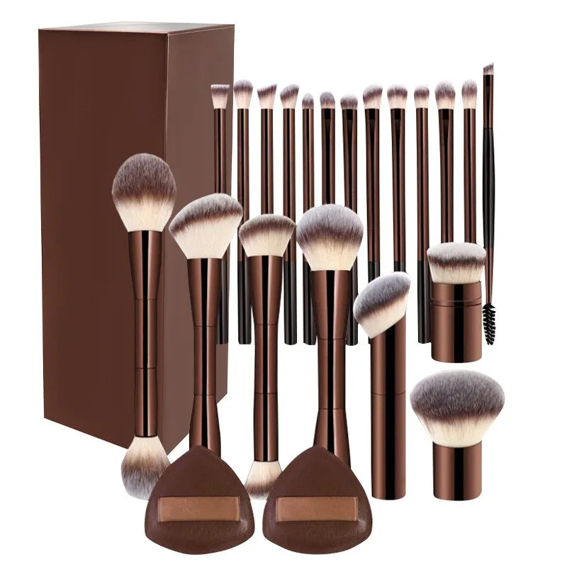 20-piece Makeup Brush Set Foundation Concealer Powder Eyeshadow Blush Brush Mushroom Head Blending Face Beauty Makeup Tools