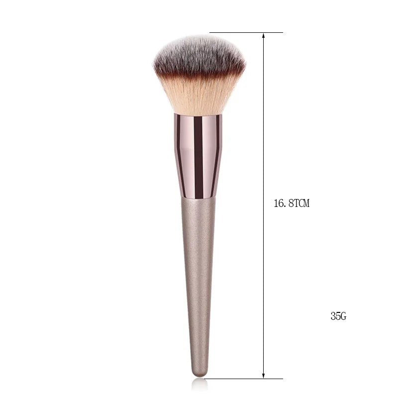 Soft Champagne Makeup Brushes for Women Cosmetic Foundation Powder Blush Eyeshadow Kabuki Blending Make Up Brush Beauty Tools