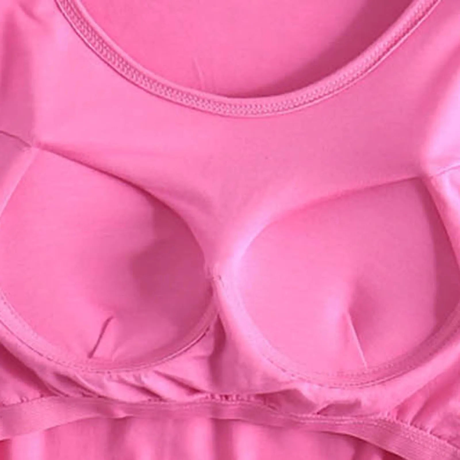 Women's Long Sleeve Bottoming T Shirt Yoga Pajama Top Chest Pad With Built In Bra Solid Color Cotton Long Sleeve Tee Shirts
