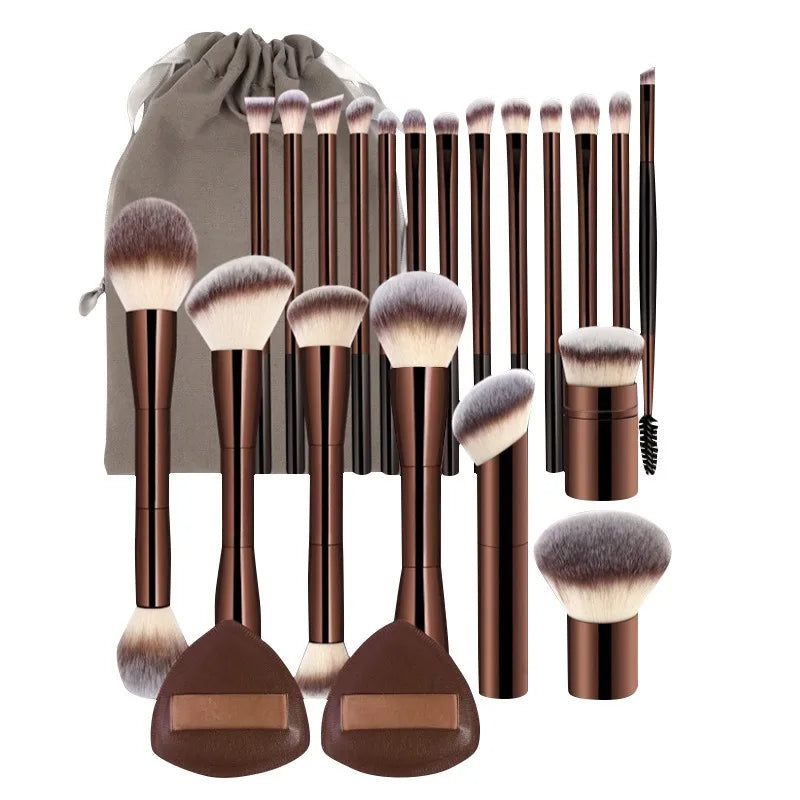 20-piece Makeup Brush Set Foundation Concealer Powder Eyeshadow Blush Brush Mushroom Head Blending Face Beauty Makeup Tools