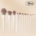 5/7/10/12pcs Professional Makeup Brushes Tools Set White Eyeshadow Eyeliner Foundation Brush Women Facial Beauty Cosmetic Tool