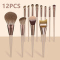 12 PCS Makeup Brushes Set Eye Shadow Foundation Women Cosmetic Brush Eyeshadow Blush Beauty Soft Make Up Tools Bag