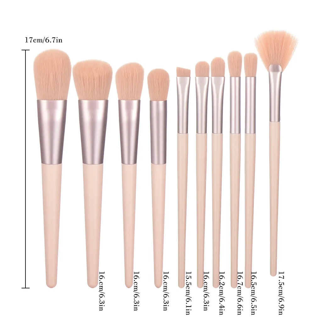 makeup brush set, including foundation, contouring, eyeshadow, eyeliner, eyebrow brush and other makeup tools
